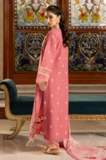 Zellbury Chikankari Embroidered Cambric 3 Piece in Pink Color WUC25E34010