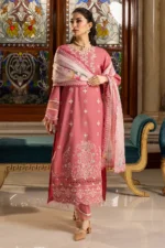 Zellbury Chikankari Embroidered Cambric 3 Piece in Pink Color WUC25E34010