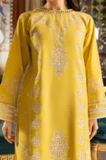 Zellbury Chikankari Embroidered Cambric 3 Piece in Yellow Color WUC25E34015