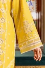 Zellbury Chikankari Embroidered Cambric 3 Piece in Yellow Color WUC25E34015