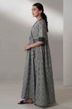 Zellbury Printed Lawn Shirt Dupatta Grey Monochrome WUS25X20622