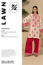 Zellbury Embroidered Lawn 2 Piece Shirt Shalwar in Beige Color WUS26E20409