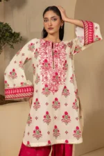 Zellbury Embroidered Lawn 2 Piece Shirt Shalwar in Beige Color WUS26E20409