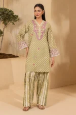 Zellbury Embroidered Lawn 2 Piece Shirt Shalwar in Light Green Color WUS26E20472