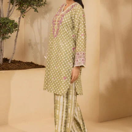 Zellbury Embroidered Lawn 2 Piece Shirt Shalwar in Light Green Color WUS26E20472