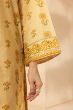 Zellbury Printed Lawn 2 Piece in Yellow Color Shirt Trouser WUS26X20528