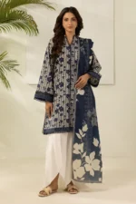Zellbury Printed Lawn 2 Piece Shirt Dupatta in Blue Color WUS26X20595