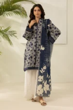 Zellbury Printed Lawn 2 Piece Shirt Dupatta in Blue Color WUS26X20595