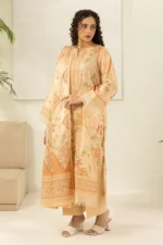 Zellbury Printed Lawn 3 Piece Beige Color WUS26X30418