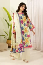 Zellbury Printed Lawn 3 Piece Off White WUS26X30419