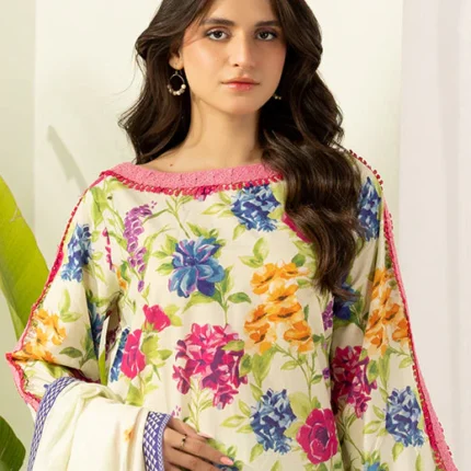 Zellbury Printed Lawn 3 Piece Off White WUS26X30419