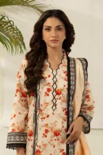 Zellbury Printed Lawn 3 Piece Off White Color WUS26X30421