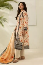Zellbury Printed Lawn 3 Piece Off White Color WUS26X30421