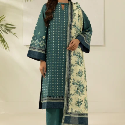 Zellbury Printed Lawn 3 Piece Teal Green Colour WUS26X30485