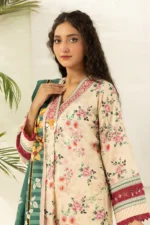 Zellbury Printed Lawn 3 Piece in Beige Color WUS26X30536