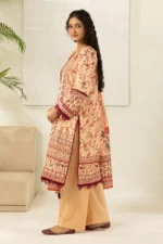 Zellbury Printed Lawn 3 Piece in Beige Color WUS26X30548