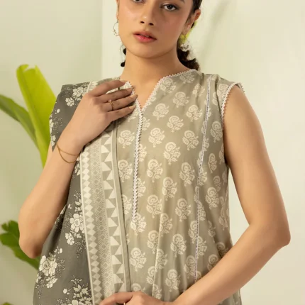 Zellbury Printed Lawn 3 Piece in Grey Color WUS26X30549