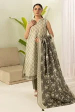 Zellbury Printed Lawn 3 Piece in Grey Color WUS26X30549