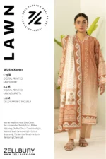 Zellbury Printed Lawn 3 Piece in Rust Color WUS26X30551