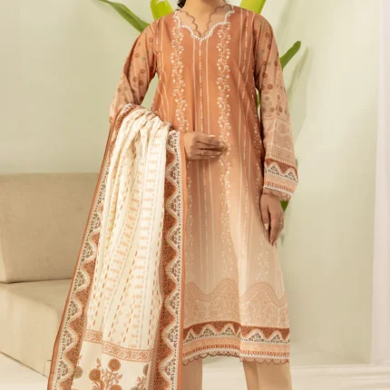 Zellbury Printed Lawn 3 Piece in Rust Color WUS26X30551