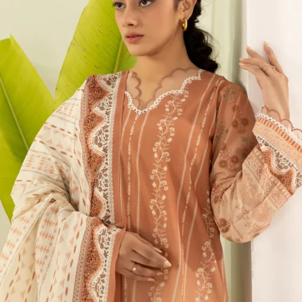 Zellbury Printed Lawn 3 Piece in Rust Color WUS26X30551