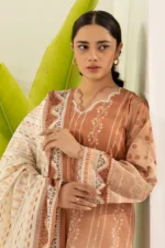 Zellbury Printed Lawn 3 Piece in Rust Color WUS26X30551