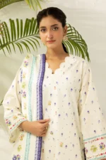 Zellbury Printed Lawn 3 Piece in Off White Color WUS26X30552
