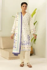 Zellbury Printed Lawn 3 Piece in Off White Color WUS26X30552