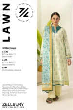 Zellbury Printed Lawn 3 Piece in Off White Color WUS26X30553
