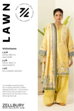 Zellbury Printed Lawn 3 Piece in Yellow Color WUS26X30606