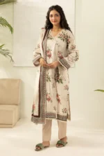 Zellbury Printed Lawn 3 Piece in Beige Color WUS26X30618
