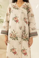 Zellbury Printed Lawn 3 Piece in Beige Color WUS26X30618