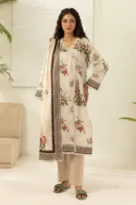 Zellbury Printed Lawn 3 Piece in Beige Color WUS26X30618