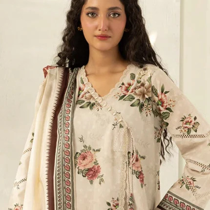 Zellbury Printed Lawn 3 Piece in Beige Color WUS26X30618