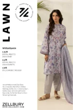 Zellbury Printed Lawn 3 Piece in Lilac Color WUS26X30676