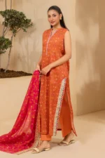 Zellbury Printed Lawn 3 Piece in Orange Color WUS26X30677