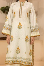 Zellbury Printed Khaddar 3 Piece Off White Color WUS26X30759