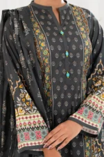 Gul Ahmed Printed Lawn 3 Piece in Grey Color CLP-52194 Unstitched