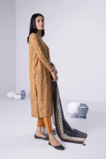 Sapphire Printed Lawn 3 Piece in Mustard Color U3CL22V815WS