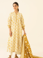 Sapphire Printed Lawn 3 Piece in Yellow Color U2DDY23V67WS
