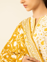 Sapphire Printed Lawn 3 Piece in Yellow Color U2DDY23V67WS