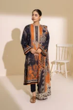 Sapphire Printed Lawn 3 Piece in Black Color DAYZ22V213WS