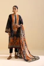 Sapphire Printed Lawn 3 Piece in Black Color DAYZ22V213WS