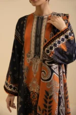 Sapphire Printed Lawn 3 Piece in Black Color DAYZ22V213WS