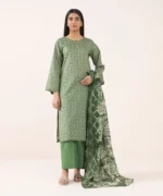 Sapphire Printed Lawn 3 Piece in Ivory and Green Color U3PDY25V37TS