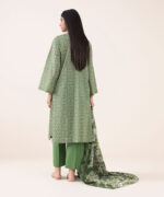 Sapphire Printed Lawn 3 Piece in Ivory and Green Color U3PDY25V37TS
