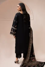 Zellbury Embroidered Cotton 3 Piece Black Color WUC25E30212