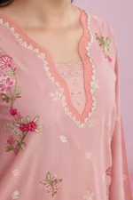 Zellbury Embroidered Cotton Shirt Shalwar Dupatta in Pink Color WUC25E30216