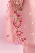 Zellbury Embroidered Cotton Shirt Shalwar Dupatta in Pink Color WUC25E30216