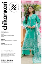 Zellbury Chikankari Embroidered Cotton 3 Piece WUC25E34029